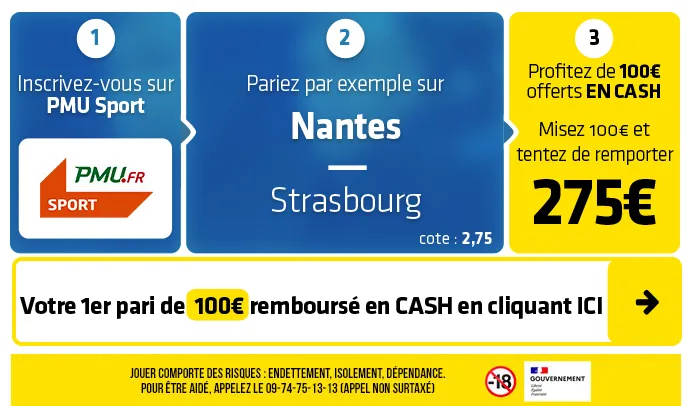 , Pronostic Nantes Strasbourg : Analyse, cotes et prono du match de Ligue 1