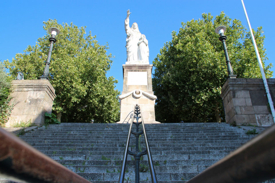 L'escalier de la butte Sainte-Anne, quartier Chantenay à Nantes. 