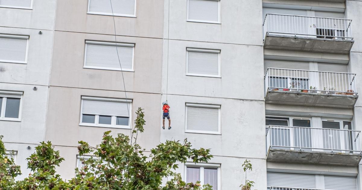 , Près de Nantes : une descente en rappel de 25 mètres pour rapprocher recruteurs et jeunes des quartiers