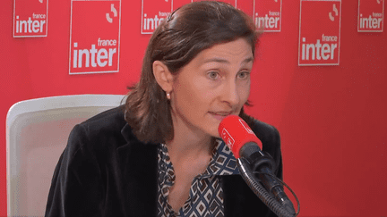 La ministre des Sports Amélie Oudéa-Castéra invitée de France Inter lundi 4 décembre 2023. (CAPTURE D'ECRAN FRANCE INTER)