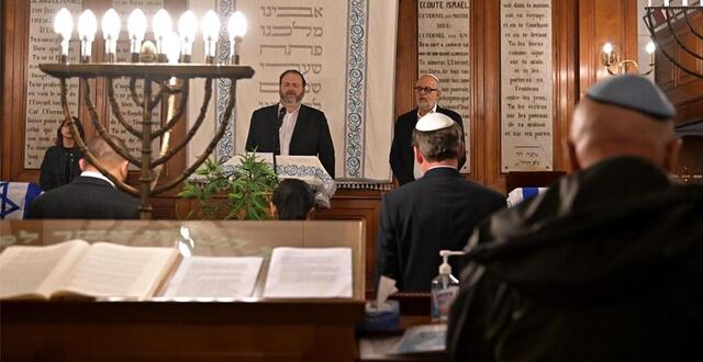 photo pour des raisons de sécurité, la synagogue de nantes n’est habituellement pas ouverte au public. 