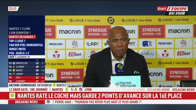 , Football &#8211; Ligue 1 : Kombouare (Nantes) : « Je suis scandalisé